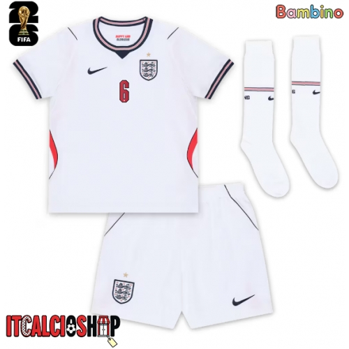 Inghilterra Marc Guehi #6 Prima Maglia Bambino Mondiali 2026 Manica Corta (+ Pantaloni corti)